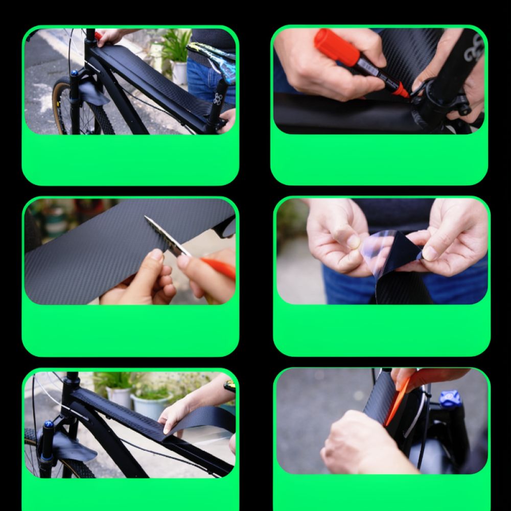 Cycling Gear And Equipment - Naklejka ochronna na ramę roweru górskiego