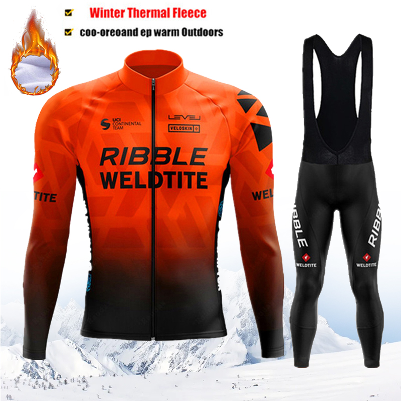 Cycling Gear Jersey - RIBBLE Zimowy Zestaw Kolarski Męski z